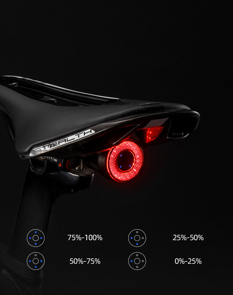 Bicycle Smart Brake Sensing Light Auto Start/Stop IPx6 Waterproof