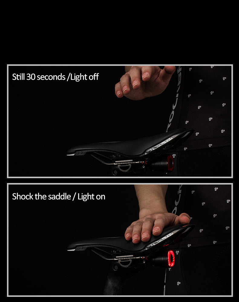Bicycle Smart Brake Sensing Light Auto Start/Stop IPx6 Waterproof