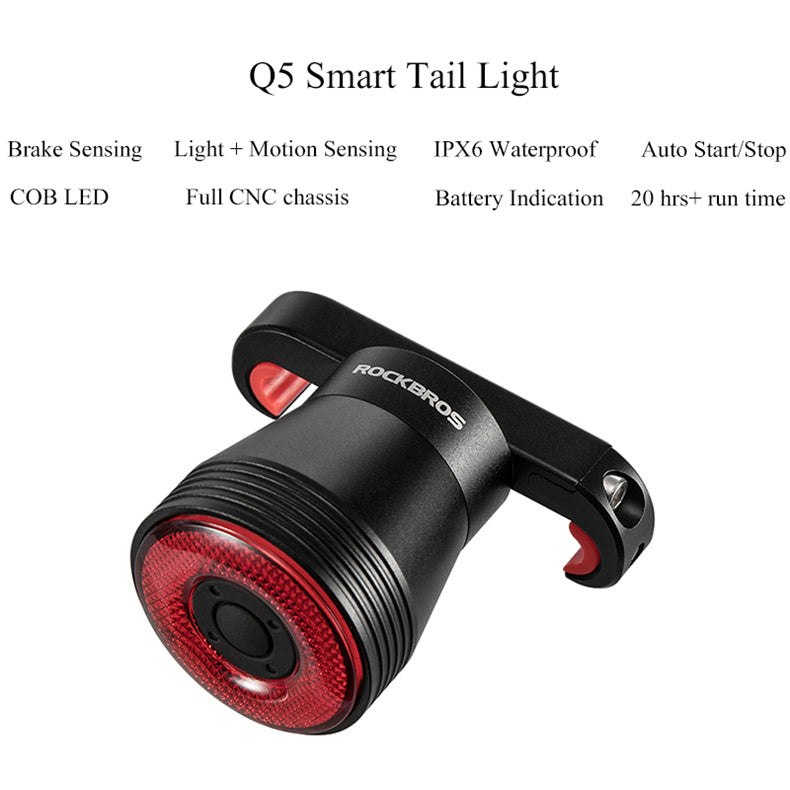 Bicycle Smart Brake Sensing Light Auto Start/Stop IPx6 Waterproof