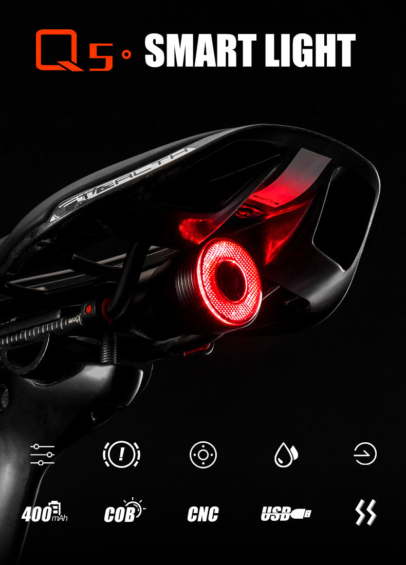 Bicycle Smart Brake Sensing Light Auto Start/Stop IPx6 Waterproof