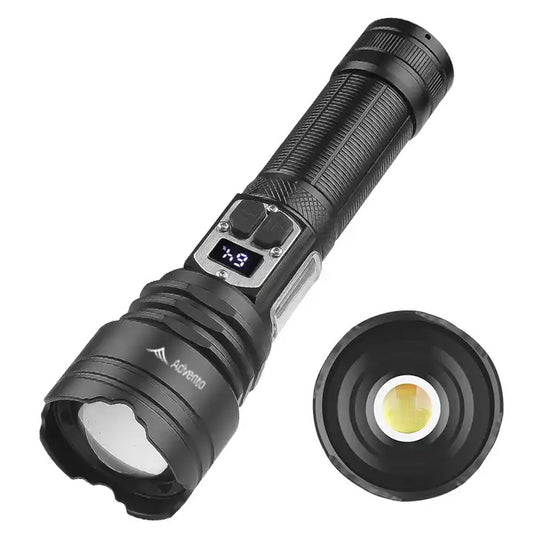 2000 Lumens XHP160+COB LED Torch – Batteries Included