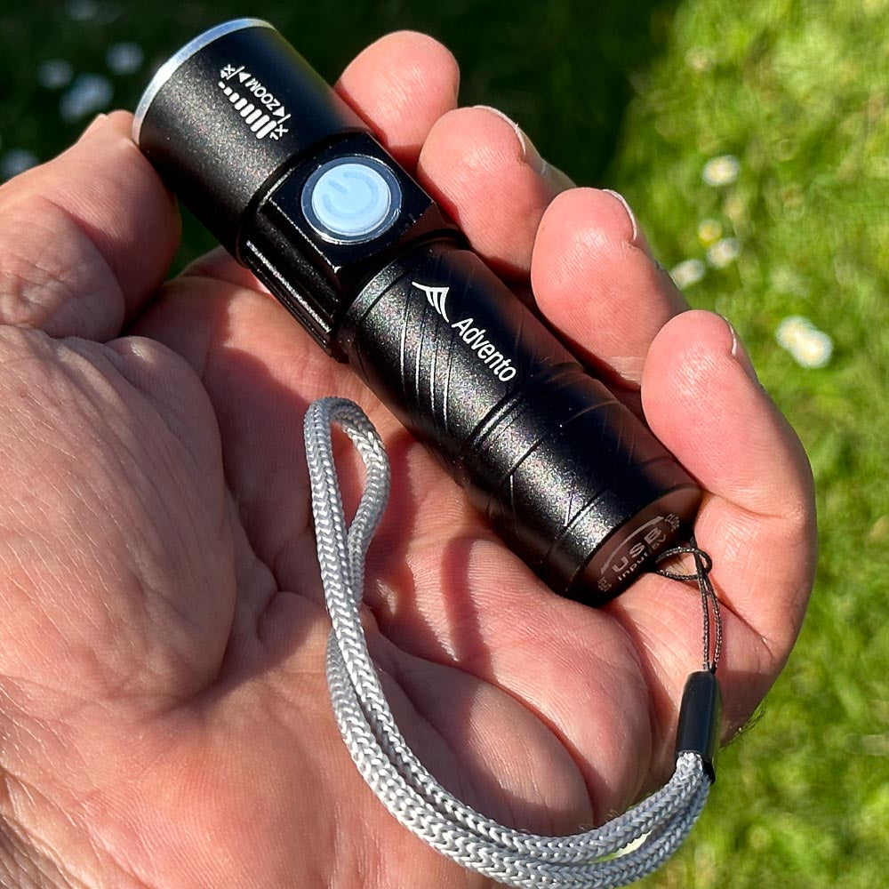 USB Rechargeable Ultra Bright Led Mini Torch Flashlight – Advento NZ