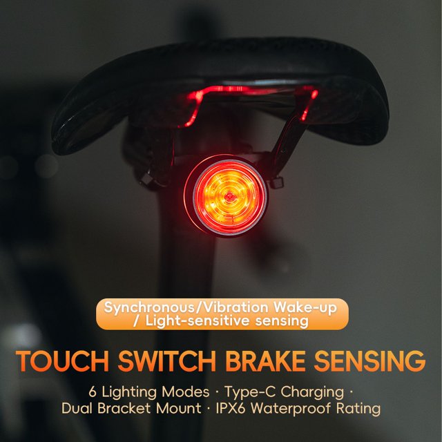 ROCKBROS BL-S2 Smart Touch Brake Sensing Bicycle Tail Light