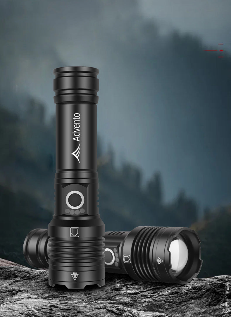 xhp50 Rechargeable powerful flashlight With 5 Light Modes