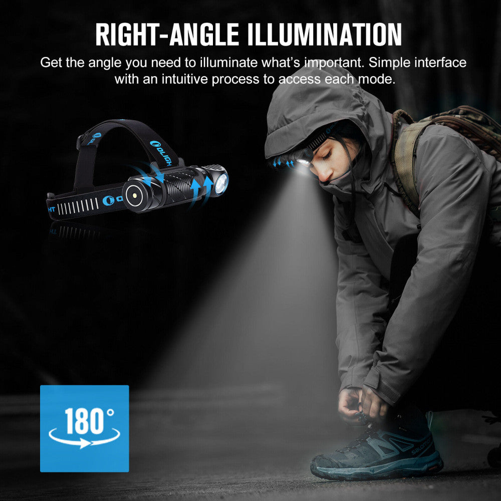 Olight Perun 2 Black Rechargeable Torch/Headlamp – 2,500 Lumens