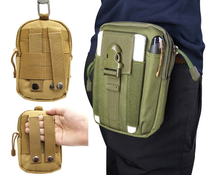 Universal Weatherproof EDC Waist Bag with Phone / PLB Pouch