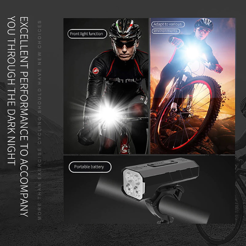 Super Bright Bike Light USB Rechargeable 1000 Lumens Bike Headlight 4T6 LED