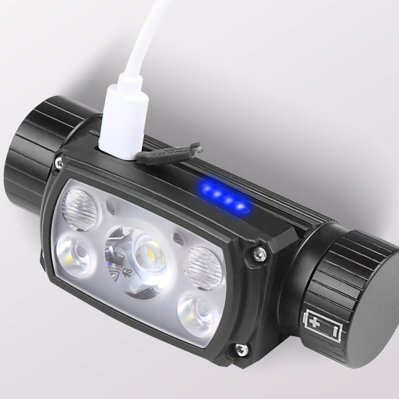 LED Sensor Fixed Focus Headlight with Magnet, Type-C USB Rechargeable
